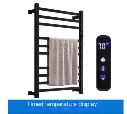 Chrome Heated Towel Rack with Temperature Control (1 pc)